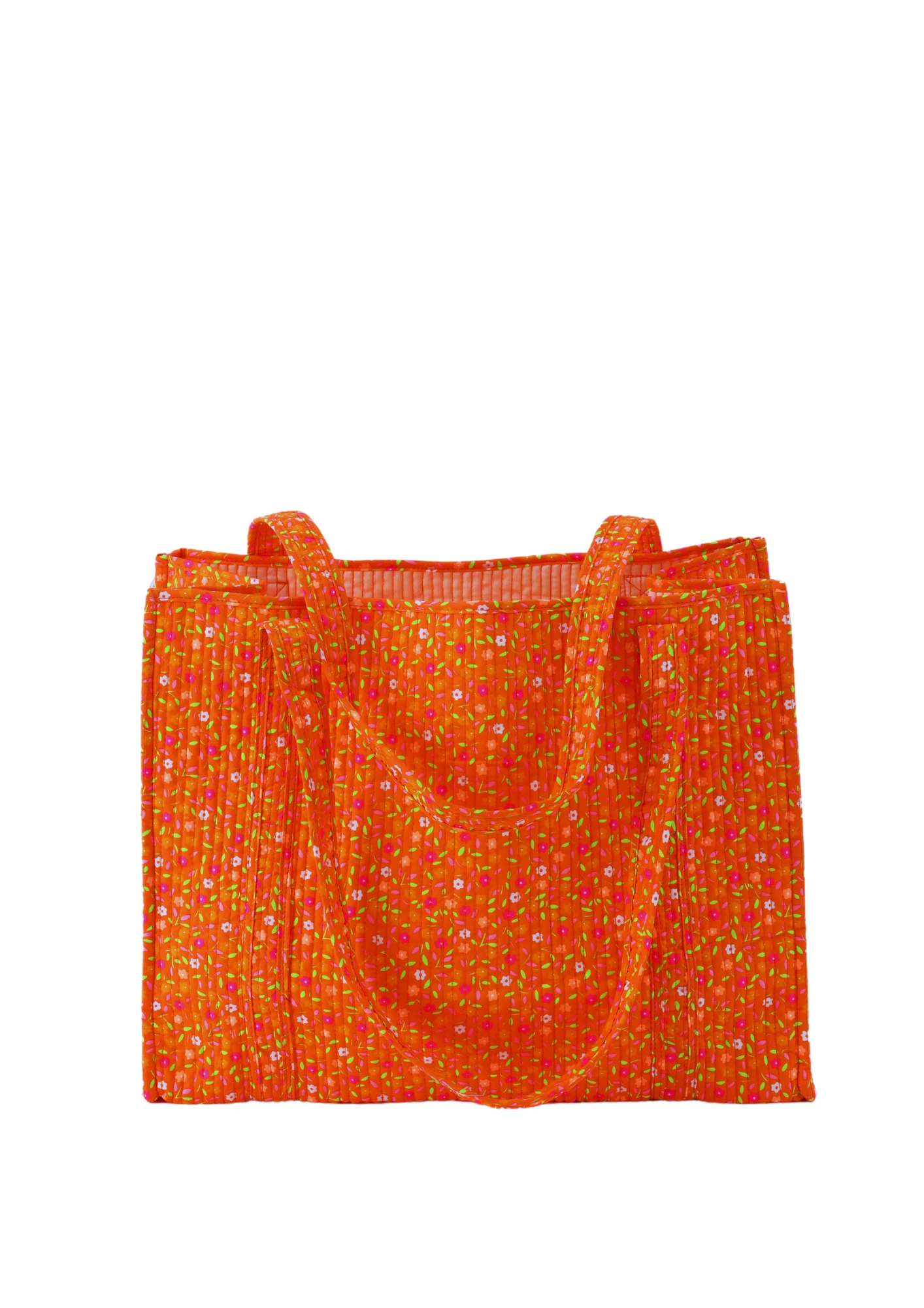 Cabas Matelassé Peace And Love Tangerine 1 Cabas Matelassé Peace And Love Tangerine