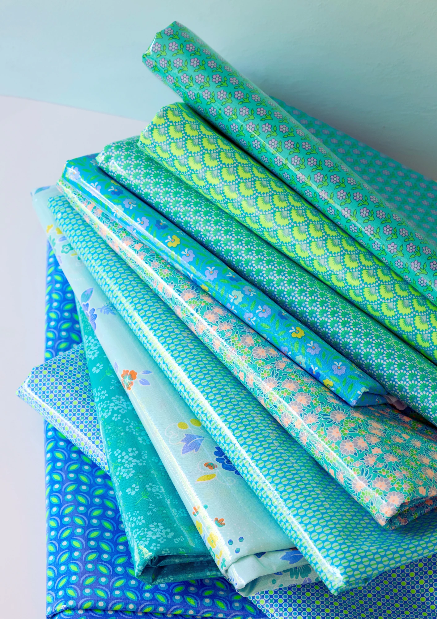 Toile Cirée Hanako Menthe 1 Toile Cirée Hanako Menthe