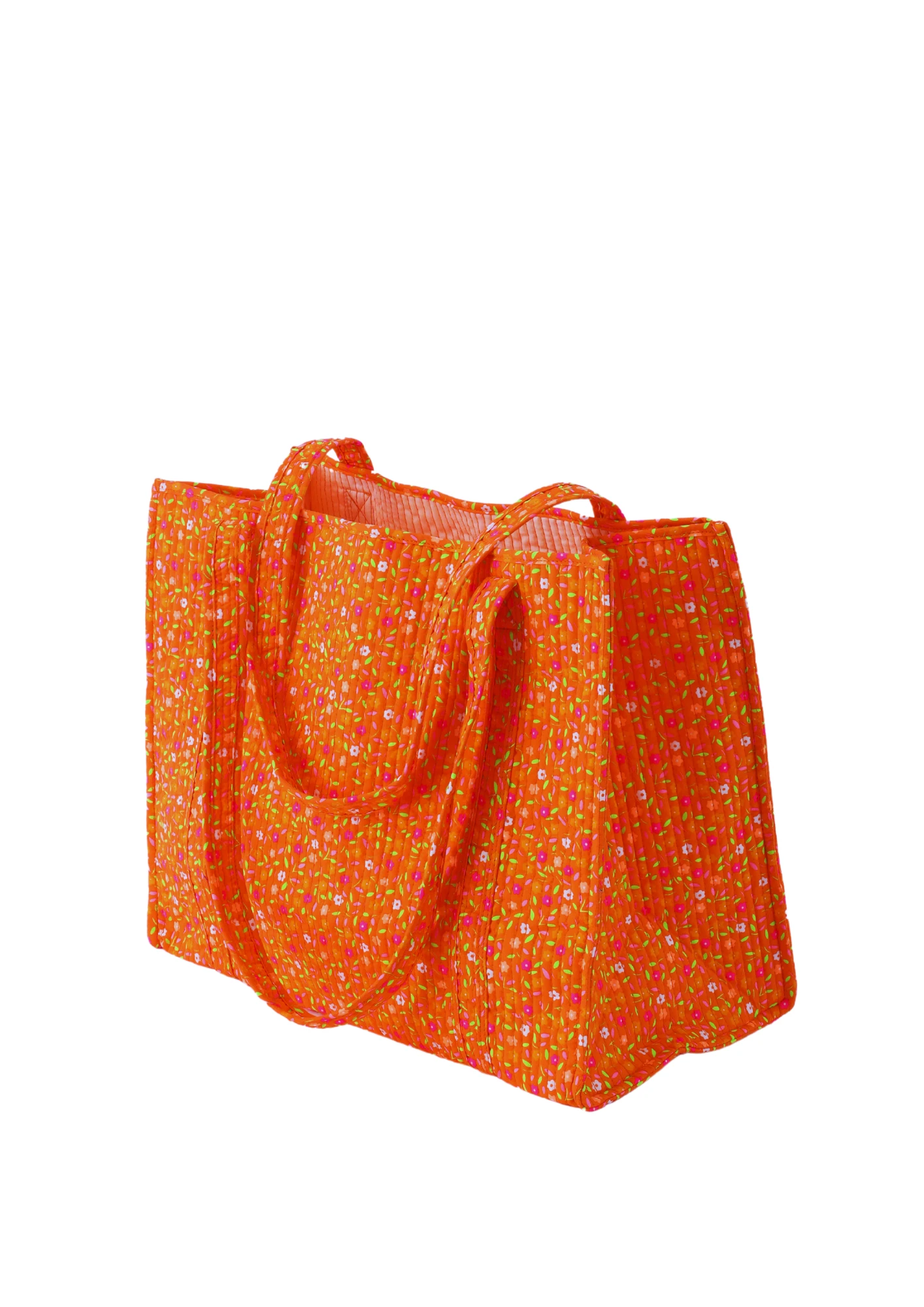 Cabas Matelassé Peace And Love Tangerine 2 Cabas Matelassé Peace And Love Tangerine – Image 2