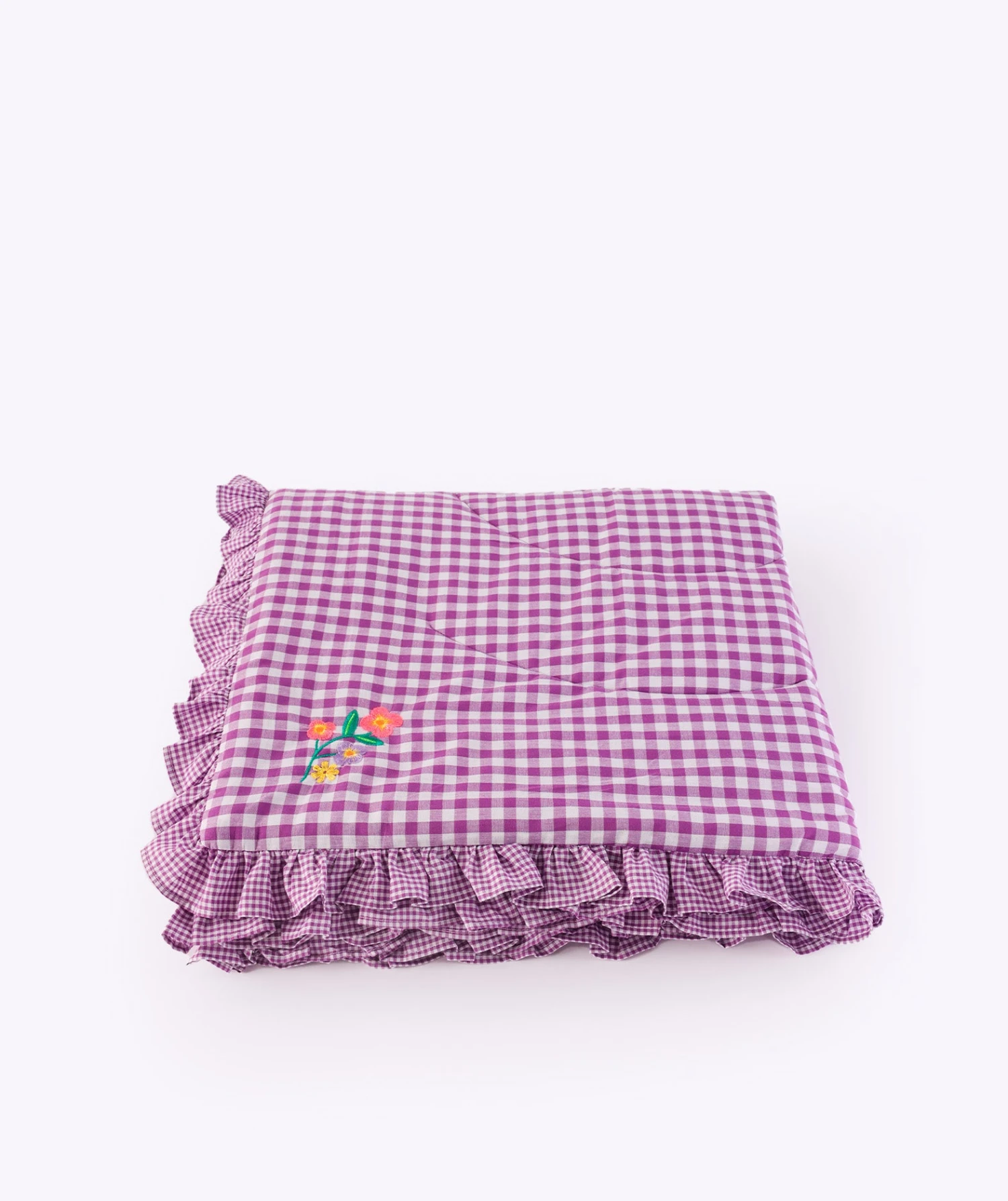 Édredon à Volant Margherita Lilas 1 Édredon à Volant Margherita Lilas