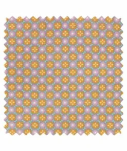 Tissu Coton Popeline Folk Gris