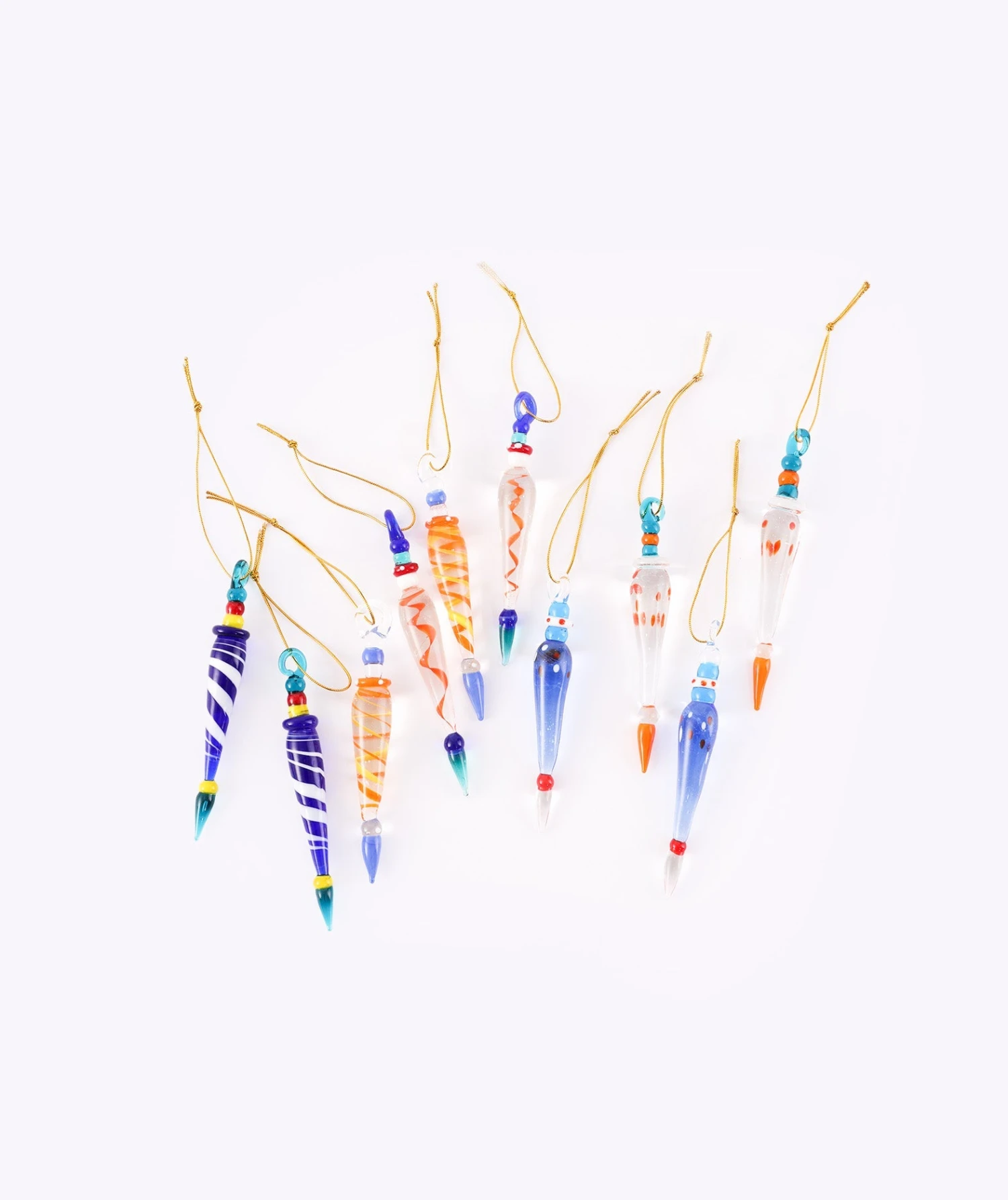 Set De 10 Décorations De Noël En Verre 2 Set De 10 Décorations De Noël En Verre – Image 2