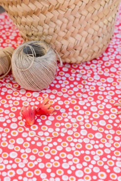 Tissu Coton Popeline Bohème 8 Tissu Coton Popeline Bohème -Petit Pan Soldes Magasin BOHEME TANGERINE 1P2A5353