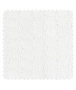 Broderie Géométrique Blanc