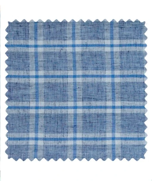 Cotonnade Carreaux Bleu -Petit Pan Soldes Magasin CTD CAR BL017