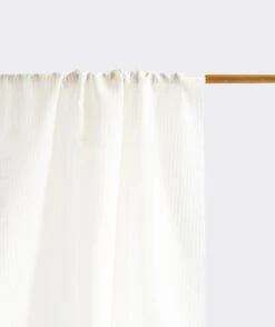 Cotonnade Rayure Relief Blanc 2