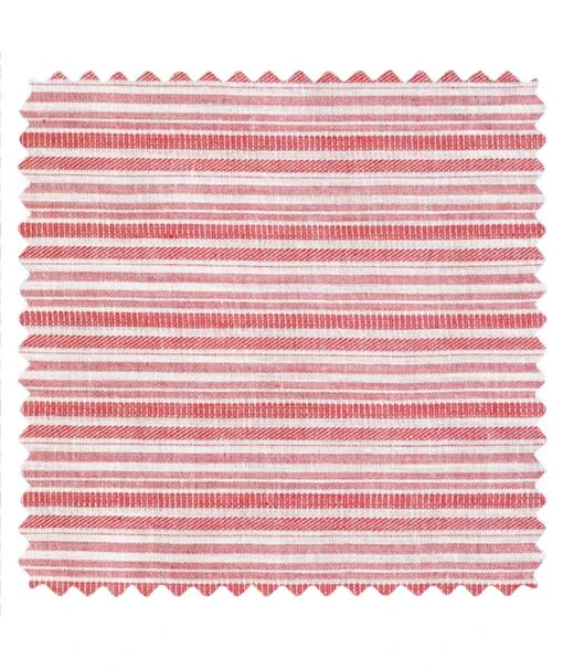 Cotonnade Rayure S Rouge 2 -Petit Pan Soldes Magasin CTD RYS RD003