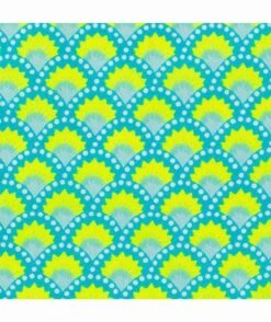 Toile Cirée Wasabi Bleu Aruba