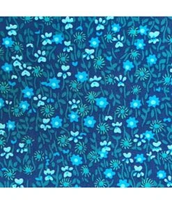 Toile Cirée Flower Power Indigo