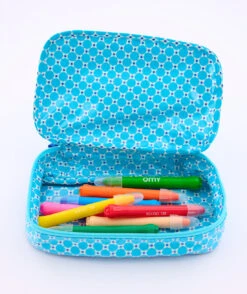Grande Trousse à Crayons Mimoun Bleu 6 Grande Trousse à Crayons Mimoun Bleu -Petit Pan Soldes Magasin Grande trousse a crayons Mimoun bleu ouverte 640 610 535