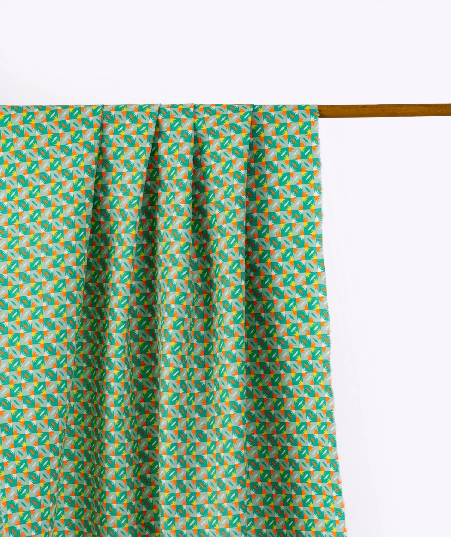 Tissu Coton Popeline Sunset Émeraude 1 Tissu Coton Popeline Sunset Émeraude