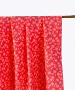 Coton Imprimé Tsigane Rose Indien