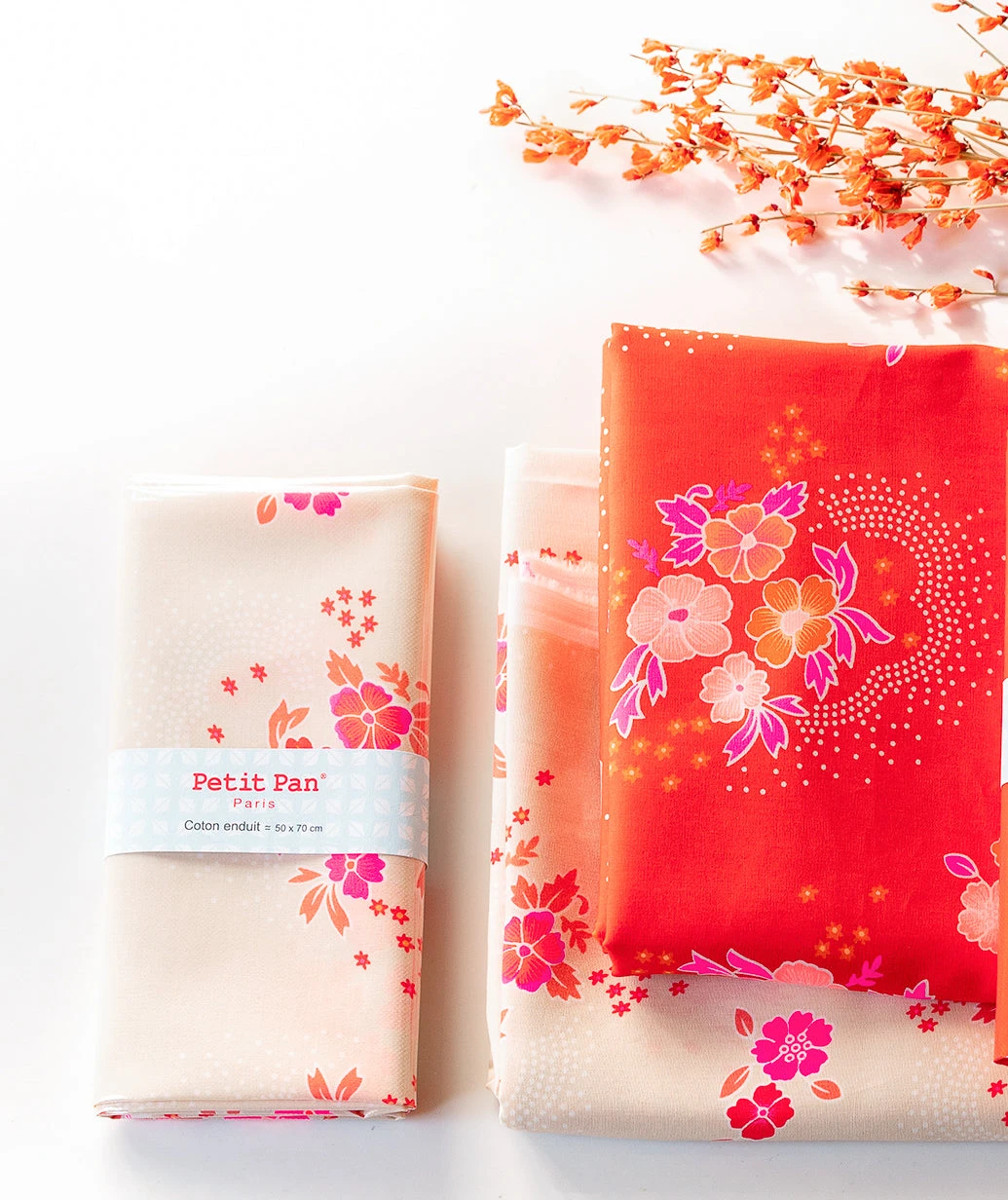 Coupon Toile Cirée Folksy écru 1 Coupon Toile Cirée Folksy écru