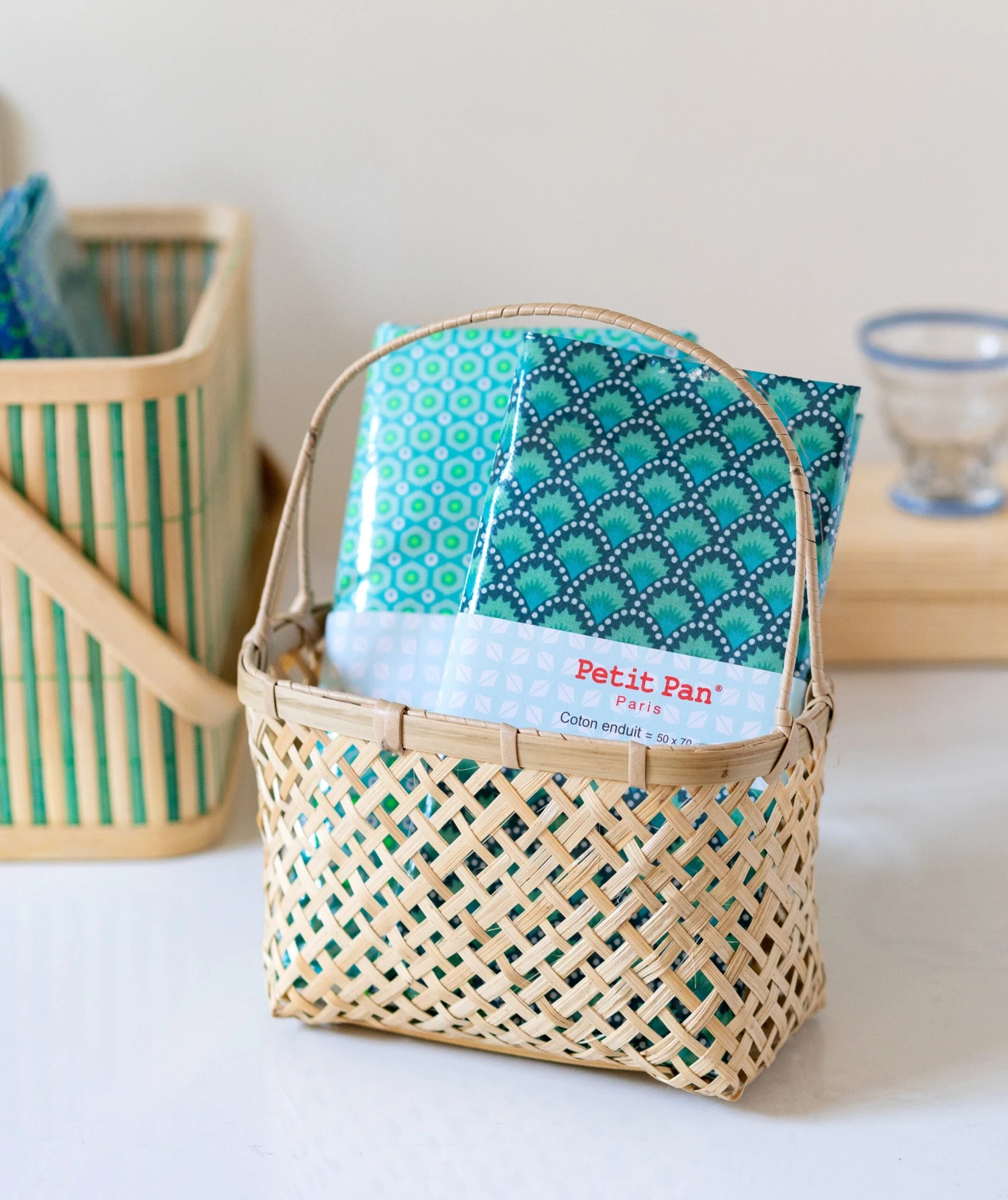 Coupon Coton Enduit Wasabi émeraude 1 Coupon Coton Enduit Wasabi émeraude