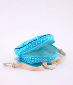 Sac Pipo Mimoun Bleu -Petit Pan Soldes Magasin Sac Pipo Mimoun bleu ouvert avec des motifs arrondis 425 140 535