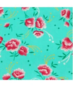 Toile Cirée Pivoine Céladon