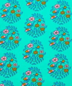 Toile Cirée Shalin Vert D'eau