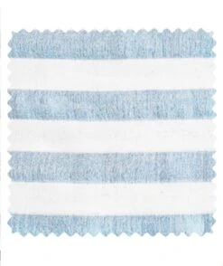 Voile De Coton Rayure L Bleu