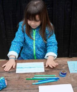 Veste Droite Zip Peace And Love Outremer 5 Veste Droite Zip Peace And Love Outremer -Petit Pan Soldes Magasin Veste