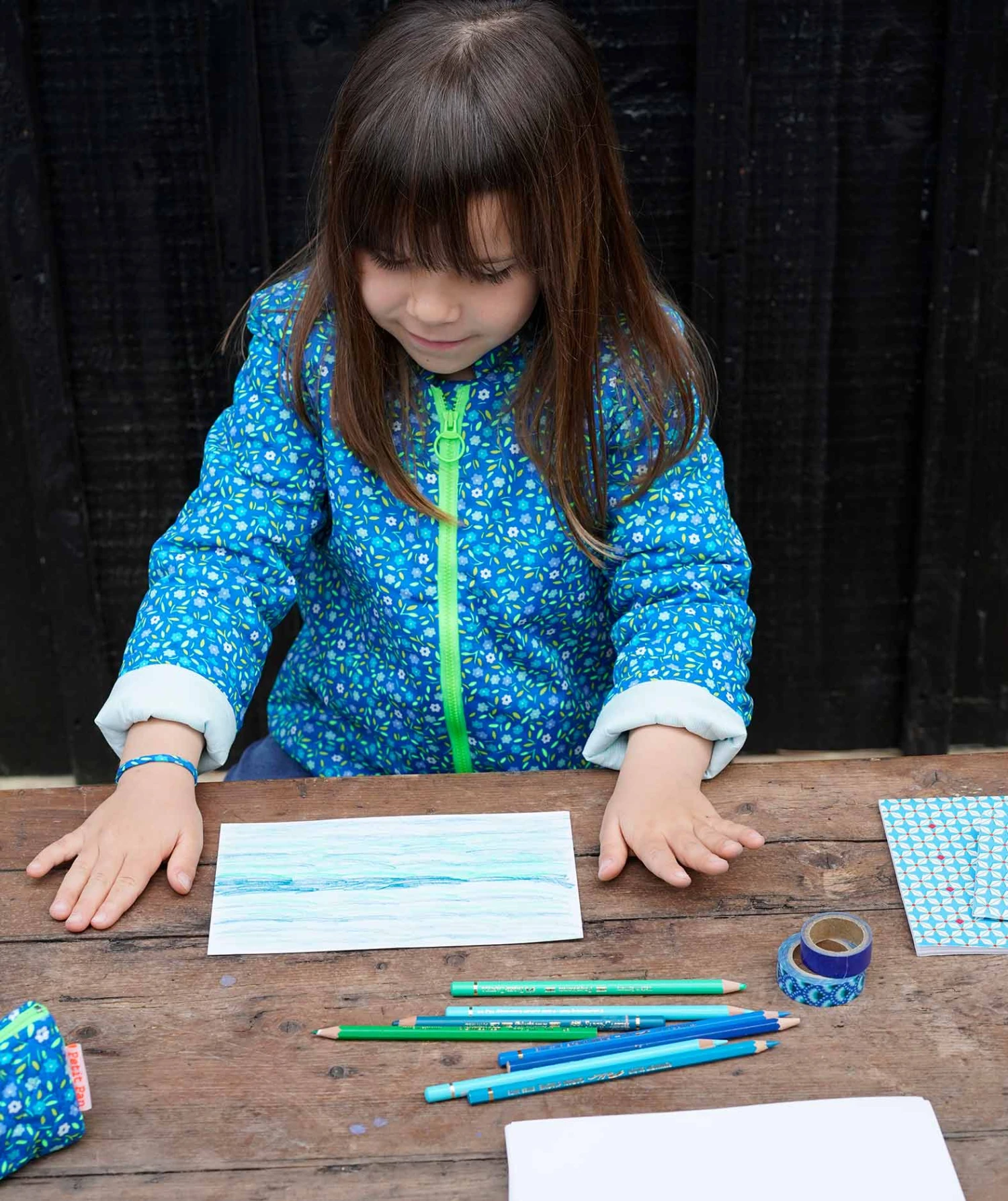 Veste Droite Zip Peace And Love Outremer 3 Veste Droite Zip Peace And Love Outremer – Image 3