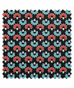 Tissu Coton Popeline Kakinoki Noir